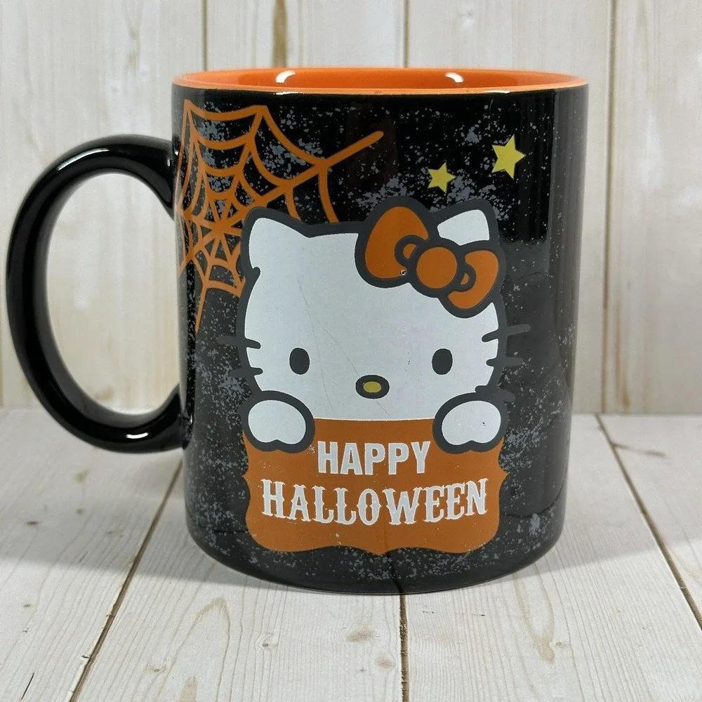 2023 HELLO KITTY By Sanrio **Happy Halloween** Bat Kitty Large Coffee Mug Black